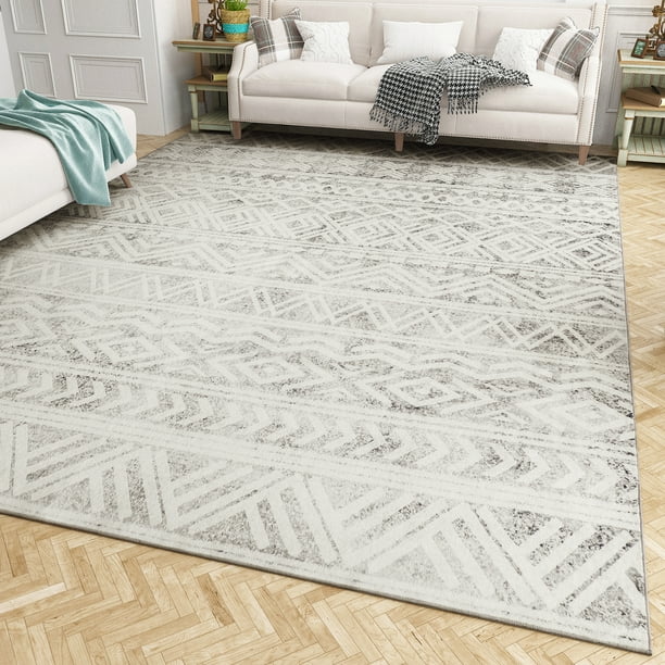 MontVooBoho Area Rug 8x10 Feet Modern Area Rug Neutral Carpet for