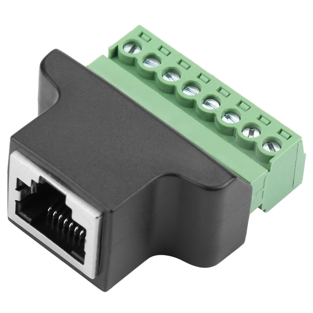 Conector adaptador Ethernet RJ45 hembra a terminal de tornillo de 8 pines para CCTV DVR digital