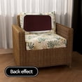 thumbnail image 4 of 4 Piece Patio Cushion Covers, Stretch Outdoor Couch Cushion Slipcovers Replacement for Seat & Backrest, Washable Furniture Protector with Elastic Bottom for Wicker Patio Furniture, Botanical Green, 4 of 9
