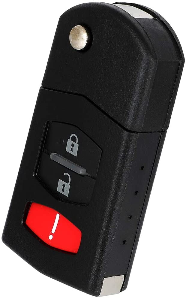 CCIYU 1 X Flip Key Fob Uncut Blade (SHELL CASE) 3 Buttons Replacement for Mazda 2 3 5 CX-7 CX-9 with FCC: BGBX1T478SKE125-01 662F-SKE12501 SKE12501 G2YA-76-2GXB KPU41788