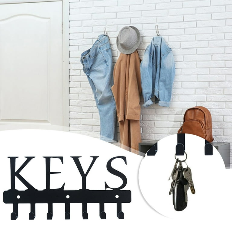 Command Hooks Adhesive Key Holder Hook Heavy Duty Hook Key Racks for Home Office Hotel School English Letter Hanger Decorative Dualuse