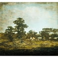 thumbnail image 2 of Ralph Albert Blakelock 21x20 Black Ornate Framed Double Matted Museum Art Print Titled: An Indian Encampment (ca. 1880-1900), 2 of 5