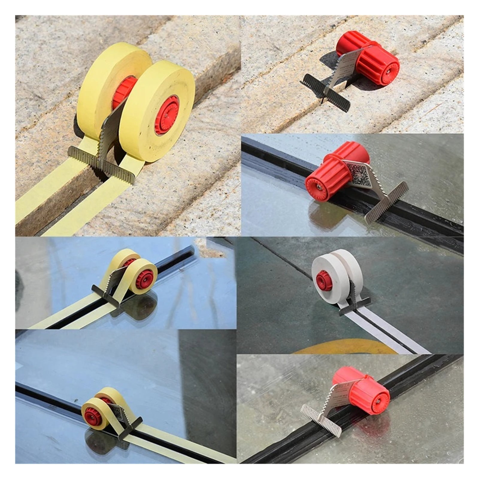 Universal Double Sided Masking Tape Dispenser, Masking Sticker Linear Guide Marking Tool ,Durable Design