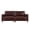 Loveseat-Burgundy, variant on Mid-Century Modern Faux Leather Sofa, 3 Seats PU Leather Upholstered Couch With Solid Wood Legs For Living Room Apartment Office