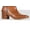 Tan Vegan Croc, variant on J. Adams Zuma Ankle Bootie – Closed Pointed Toe, Low Block Heel, Zip-Up Boot for Women