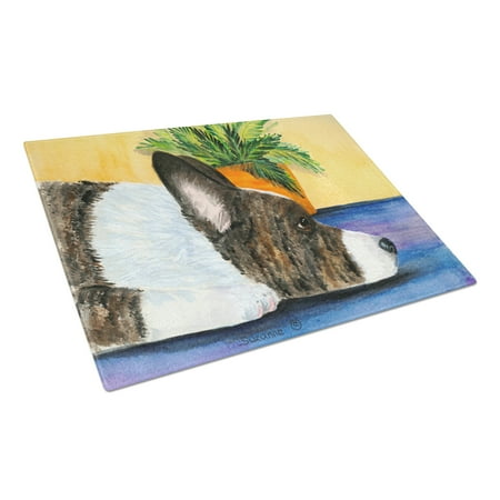 

Caroline s Treasures Corgi Glass Cutting Board Large