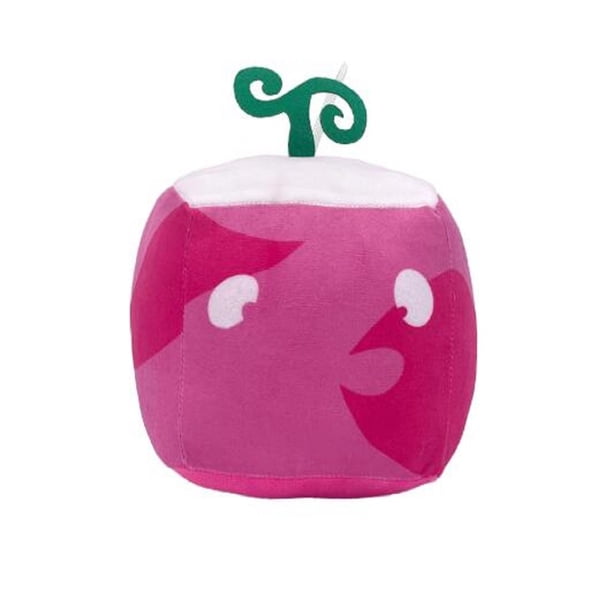 Caja con estampado de leopardo de frutas periféricas, juguete de peluche, muñeca de caja púrpura