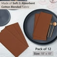 thumbnail image 4 of Ruvanti Cloth Napkins set of 12, 18x18 Inches Napkins Cloth Washable, Soft, Durable, Absorbent, Cotton Blend. Table Dinner Napkins Cloth for Hotel, Weddings, Parties - Caramel Cafe, 4 of 8