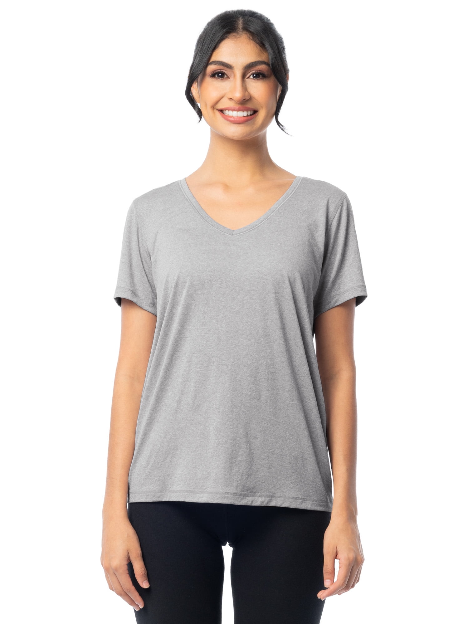 Athletic Works Women's and Women's Plus Core Active V-Neck T-Shirt, Sizes XS-4X