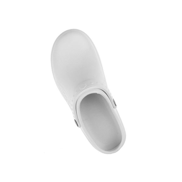 Ruiboury Men Women Cook Nursing Shoes Ultralite Clogs with Strap 38 White