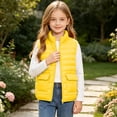 thumbnail image 5 of KICILVS Kids Puffer Vest Zip Up Quilted Sleeveless Jacket with Pockets Lightweight Warm Waistcoat for Winter Wear 4-15 Years, 5 of 9