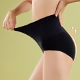 thumbnail image 3 of Women's Summer Lightweight Mid Waist Tight Fit Underwear Seamless Ice Smooth Triangle Underwear (Black), 3 of 5
