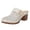White, variant on Modisza Chunky Heel Sandals for Women Leather Slip on Dressy Mules Shoes Closed Toe Summer Outdoor Low Block Heels Black Size 6