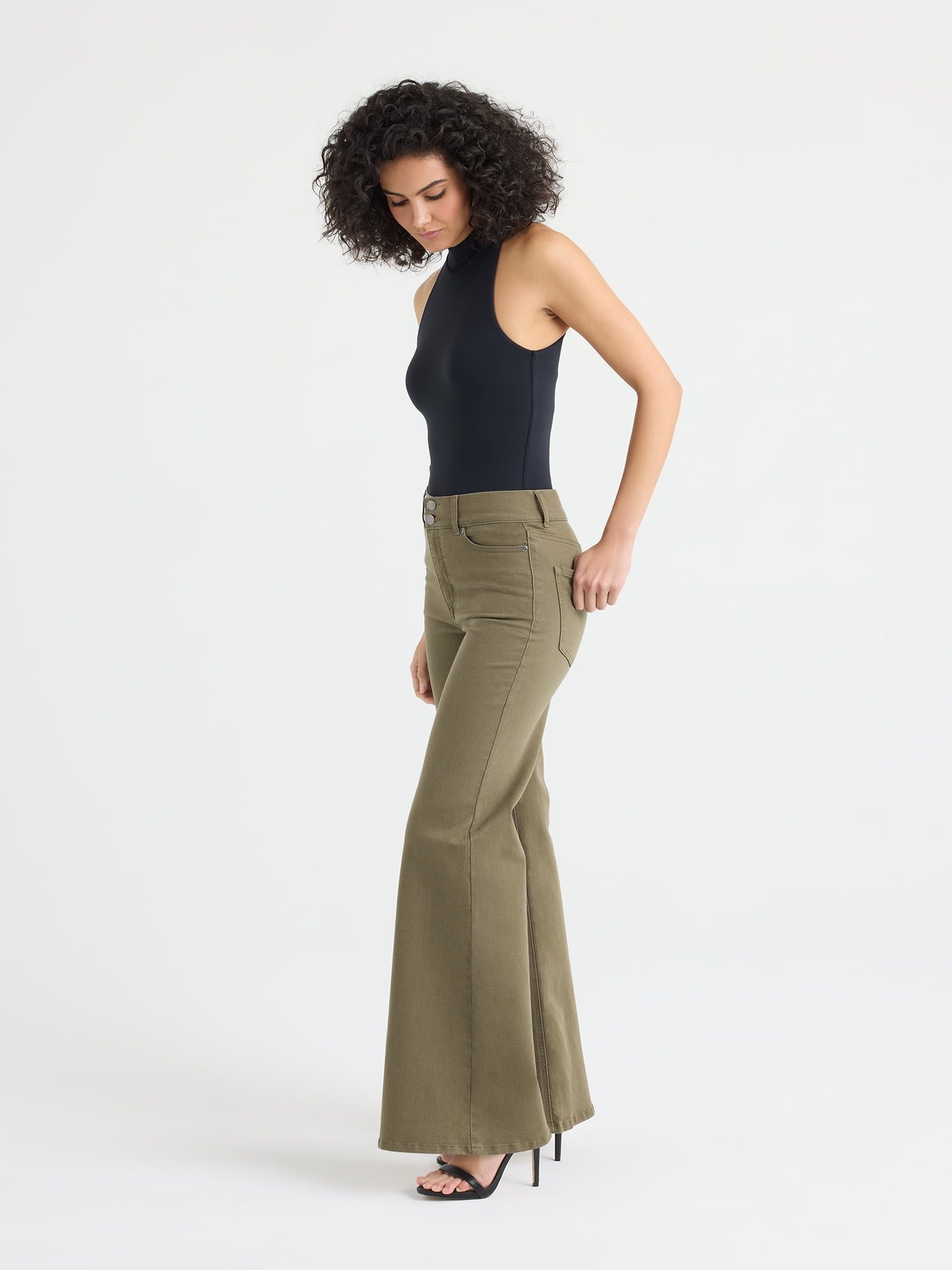 Sofia by Sofia Vergara Women's and Women's Plus Margot Wide Leg High Rise Jeans, 30.5" and 32.5" Inseams, Sizes 0-28