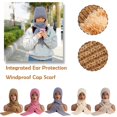 thumbnail image 3 of Integrated Ear Protection Windproof Caps Scarf Knitting Hat Thickening, 3 of 9