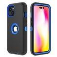 thumbnail image 3 of Xhy iPhone 14 Plus Case with Privacy Screen and Lens Protector Military Grade Heavy Duty 3 in 1 Shockproof Armor Durable Detachable for iPhone 14 Plus 6.7 inch 2022 Phone -Black+Dark Blue, 3 of 6