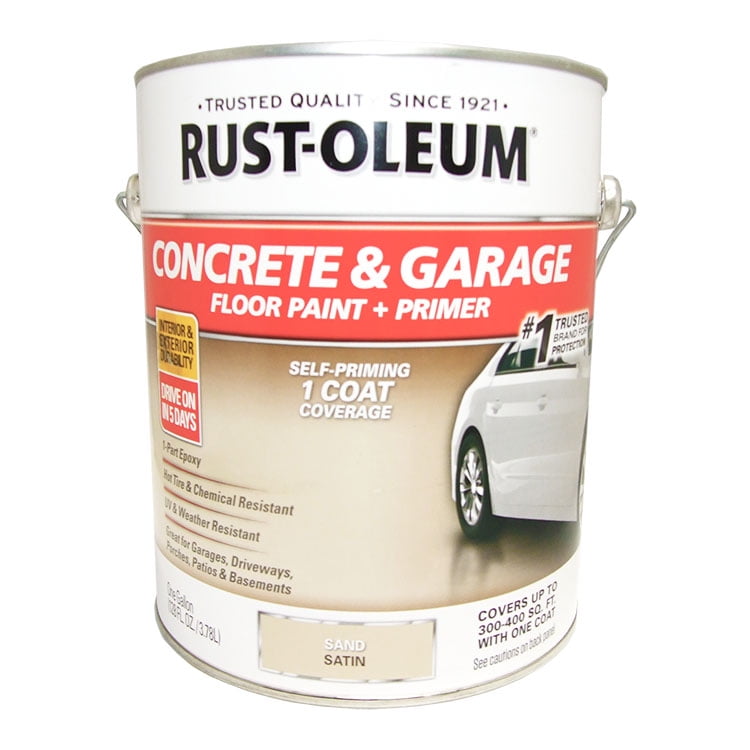 Sand RustOleum Concrete and Garage Floor Satin Paint, Gallon Walmart