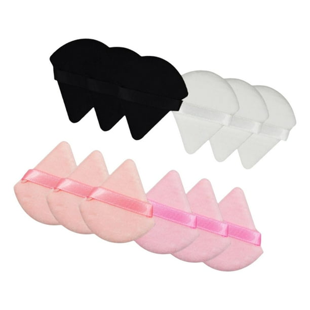 12 polvos triangulares, herramienta , esponja de maquillaje suave lavable para polvos sueltos, polvos minerales, productos en polvo seco, , Yinane Soplo de maquillaje triangular