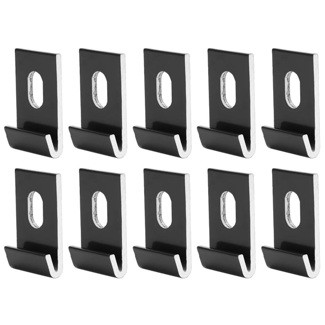 10Pcs Base Clips Crochet Fixations Attaches Serres en Aluminium Fixation SetBlack