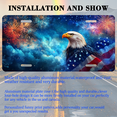 thumbnail image 3 of 1 Pcs 2D Flat License Plate Covers & Frames, American Eagle with For Decorative Front, Waterproof For Decoration Aluminum License Plate Covers & Frames Cover For Men Women, 12" X 6", 3 of 7