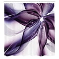 thumbnail image 3 of Ambesonne Abstract Shower Curtain, Smoke Like Hues Flower Art, 69"Wx75"L, Blue Violet, 3 of 5