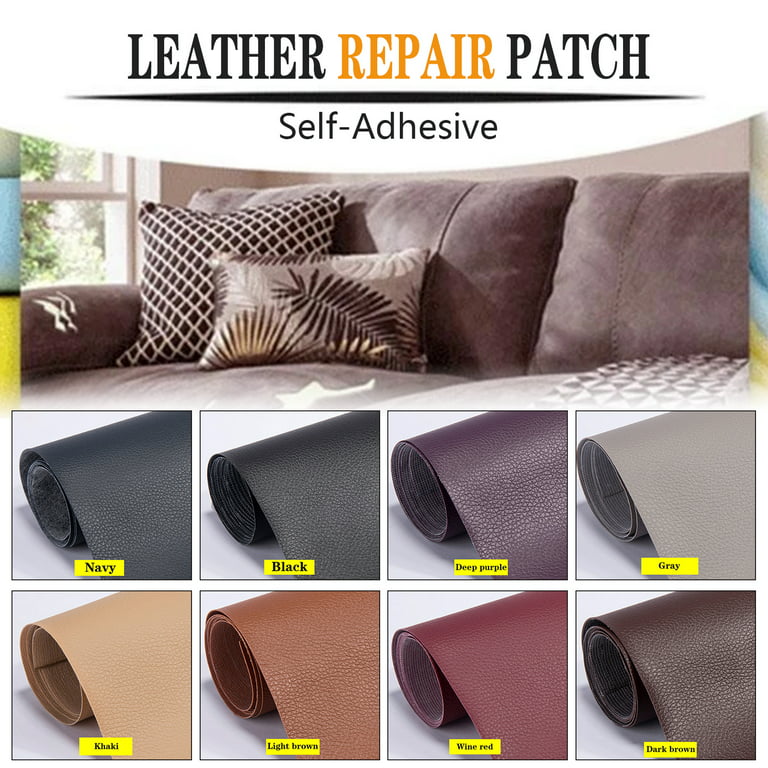 Leather Repair Patch Leather Repair Kit Patch for Car Seat Brown Duct Tape  for Furniture Fabric Repair Tape 50x137cm Leather Sofa Repair  Kit(Color:Black) : : Home