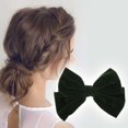 thumbnail image 2 of Unique Bargains 1 Pc Cute Bow Spring Hair Clips Dark Green, 2 of 5