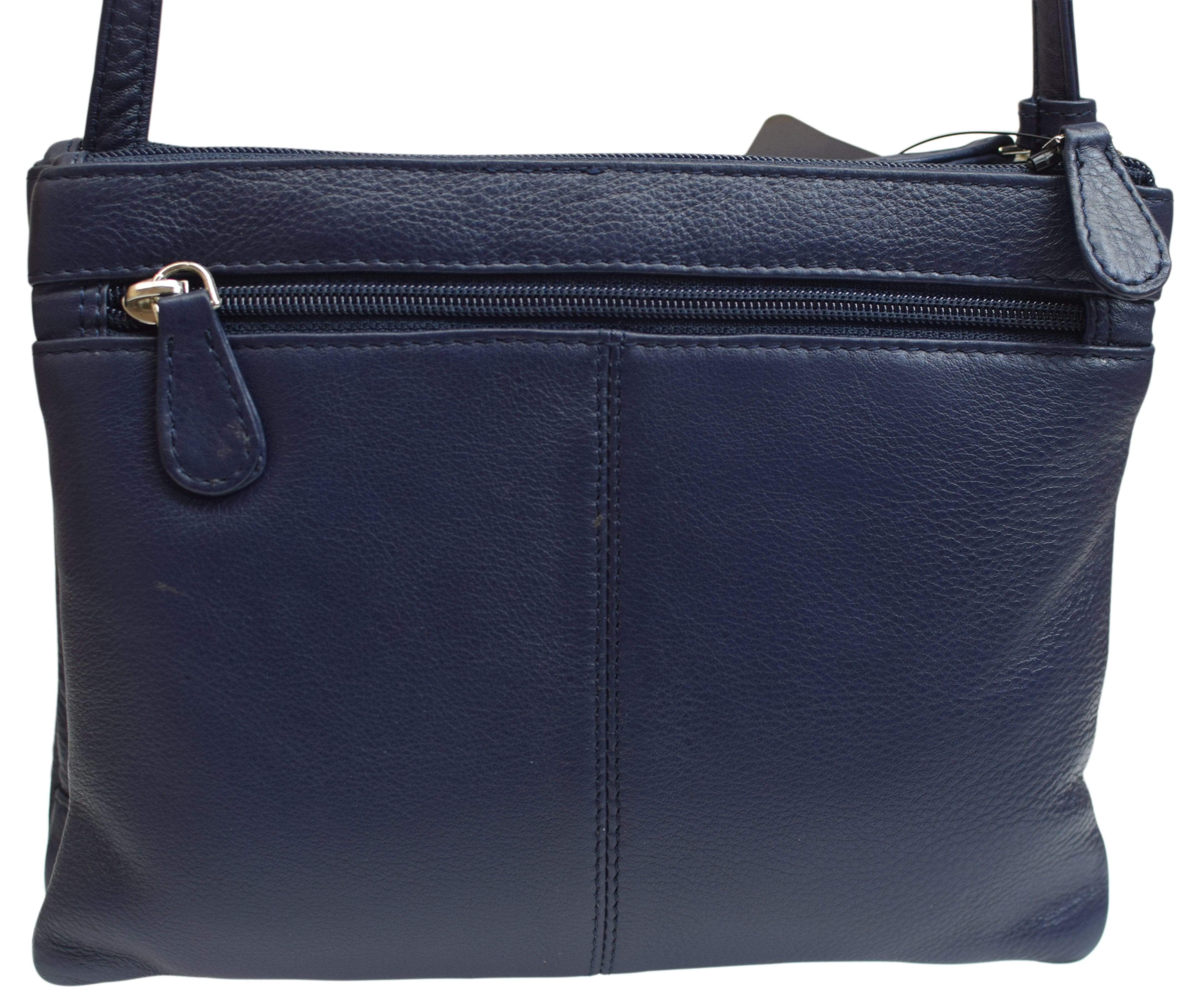 Ashwood Womens Three Section Leather Shoulder Bag: V-31