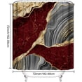 thumbnail image 5 of 4Pcs Marble Shower Curtain Sets, Bathroom Decor Sets, Luxury with 12 Hooks, Bath Mat, Toilet Lid Rug and Non-Slip U Shape Mat Accessories, 5 of 7