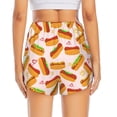 thumbnail image 2 of Lsque Hot Dog In Heart Printed Women's Running Shorts with Liner Pockets,Elastic Quick Dry Workout Athletic Gym Yoga Shorts,Womens High Waist Shorts-Large, 2 of 9