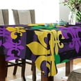 thumbnail image 3 of Coolnut Mardi Gras Tablecloth, Waterproof Washable Polyester Square Table Cover, Durable Tablecloth for Kitchen Dining Table Party Decor, 54"x54", 3 of 7