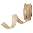 thumbnail image 1 of Fabric Burlap Woven Ribbon 10 Yards Christmas Wedding , 3.8cm, 1 of 8