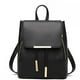 thumbnail image 1 of Bolso de hombro de moda, mochila de cuero PU para mujeres y niñas, mochila de viaje (negro), 1 of 5