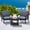 Black Frame with Grey Cushion, variant on SERWALL HDPE Patio Sofa Set, 3-piece Sectional Outdoor Furniture Set, All Weather Outdoor Couch Set, Black Frame with Khaki Cushion