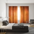 thumbnail image 2 of Orange Abstract Curtains 42Wx63H Inch Rod Pocket Modern Contemporary Vintage Retro Ombre Dark Striped Curtains Bedroom Window Drapes Simple Brown Rustic Printed Living Room Window Treatment, 2 of 5
