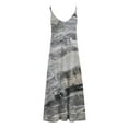 thumbnail image 3 of WREESH Womens Summer Maxi Dress Printed Spaghetti Strap Long Dress Sleeveless Deep V-Neck Dress White, 3 of 5