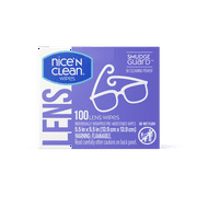Nice N CLEAN SmudgeGuard Eyeglass Cleaner, Lens Wipes (100)