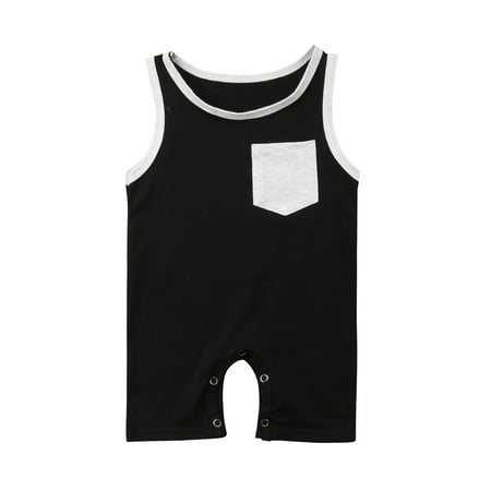 

Newborn Toddler Baby Boys Girls Cartoon Sleeveless Romper Jumpsuit Bodysuit Summer Cotton Outfits