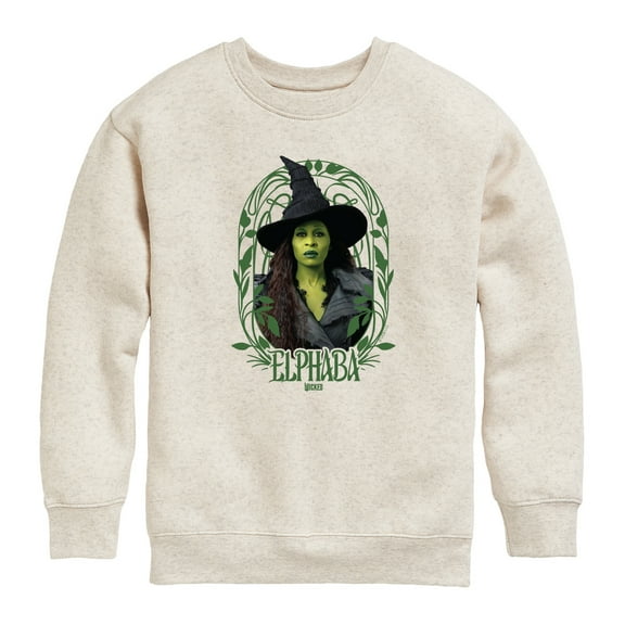 Wicked - Noveau Frame Elphaba - Youth Crew Fleece Sweatshirt