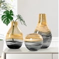 thumbnail image 5 of Torre & Tagus Andrea Swirl Glass Sphere Vase - Amber, 6.75", 5 of 8