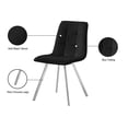 thumbnail image 4 of Meridian Furniture Annie Black Velvet Dining Chair (Set of 2), 4 of 5