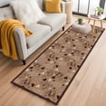 thumbnail image 3 of Runner Rug 2 x 6 Ft, Brown Coffee Cup Washable Non-Slip Floor Mat for Kitchen Hallway/Entryway, Vintage Coffee Beans Love Heart Long Kitchen Runner Area Rugs for Living Room, Low-Profile, 3 of 7