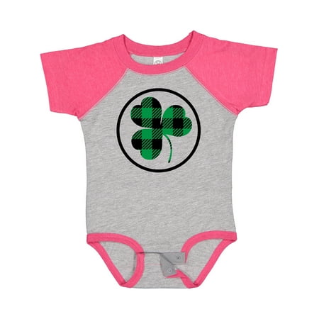

Inktastic St Patricks Buffalo Plaid Shamrock Gift Baby Boy or Baby Girl Bodysuit