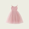 thumbnail image 4 of Robes pour Filles Enfants Tout-Petits Robe Princesse en Maille d'Été Sans Manches Robe de Plage Décontractée Robe Enfant Fille Rose 4 Ans-5 Ans, 4 of 6
