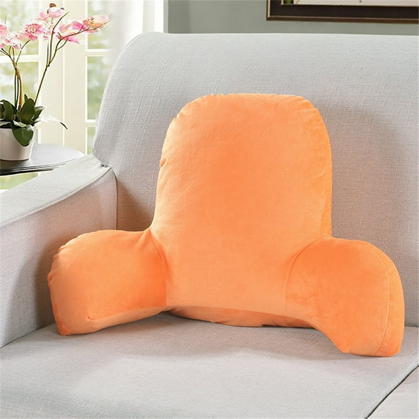 Bed Rest Pillow with Arms Large Reading Pillow Relax Sitting Pillow Back Rest with Arms Shredded Cotton for Adults Teens and Kids for Back