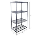 thumbnail image 6 of Nexel Nexelon, 4 Tier, Wire Shelving Unit, 1 Heavy Duty Shelf, 36"W x 18"D x 63"H, 6 of 6