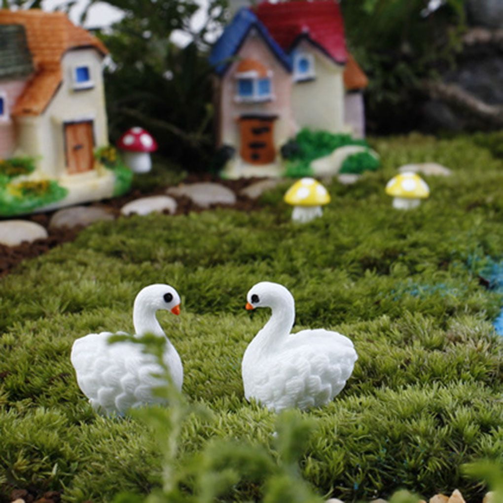 4X Miniature Houses DIY Gardening Landscape Desk Ornaments for Terrarium Crafts 