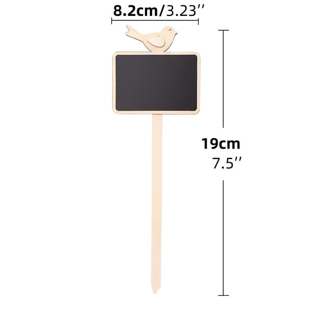 Planting Labels Blackboard Pure Wooden Eco-friendly Gardening Markers Sign Stake Tags Nursery Potted Herbs Flower Vegetables100PCS He Qiyong unisex
