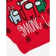 thumbnail image 4 of Among Us Garçons Chandail de Noël Rouge Multi-Personnages Imprimé Among Us (13-14 Ans), 4 of 7
