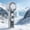 95#White, variant on Transparent Mecha Handheld Cooling Fan, stepless wind speed regulation, integrated outdoor night light, high airflow portable rechargeable fan for hiking camping daily outdoor activities
